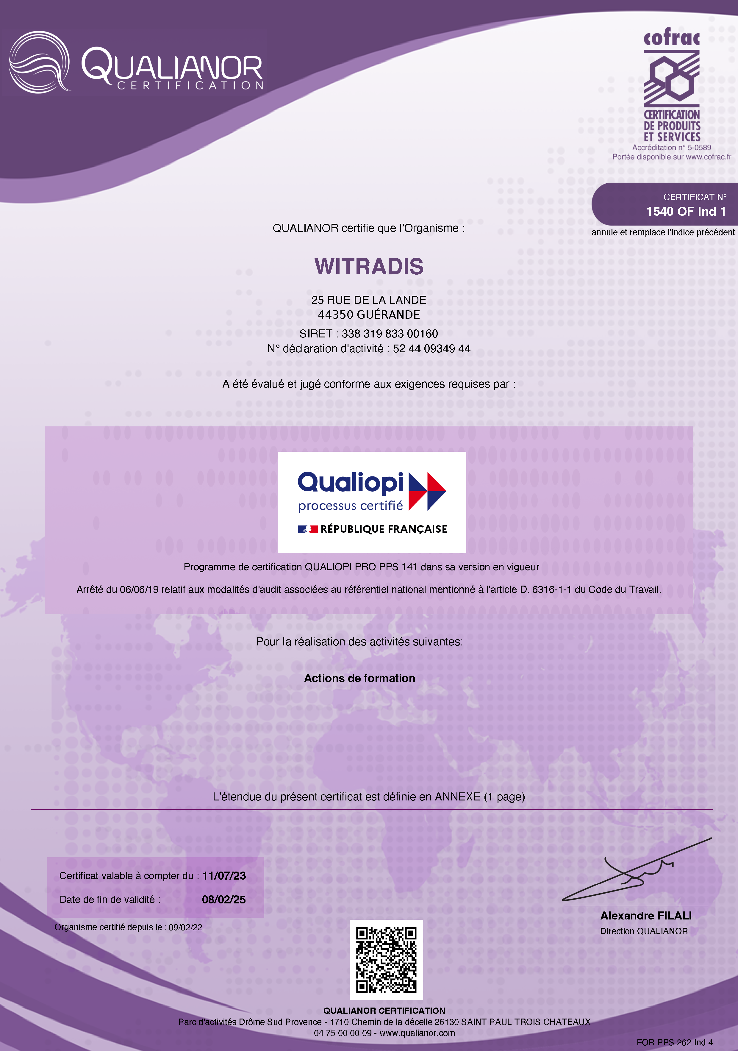 certificat qualiopi